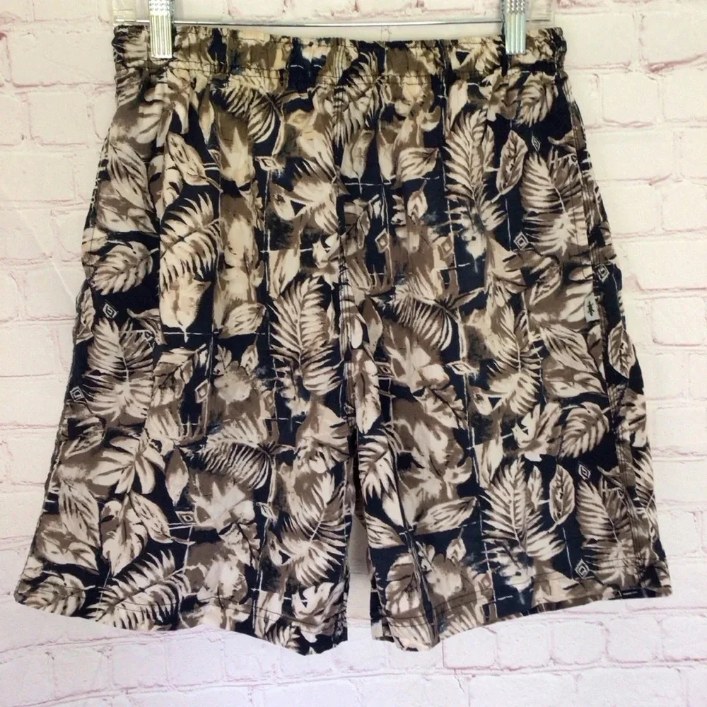 Mad Iguana Sportswear Tropical Print Swim Trunks - Size Large